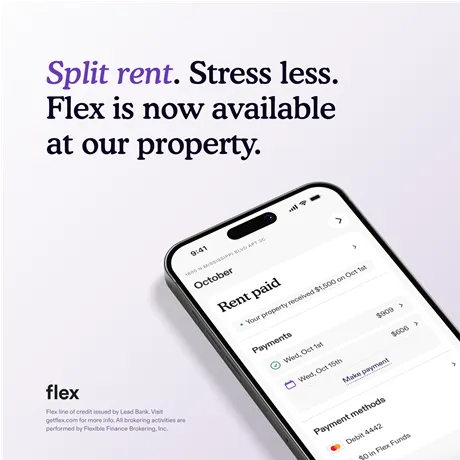 Flex Payment Plan — split your rent into two payments each month