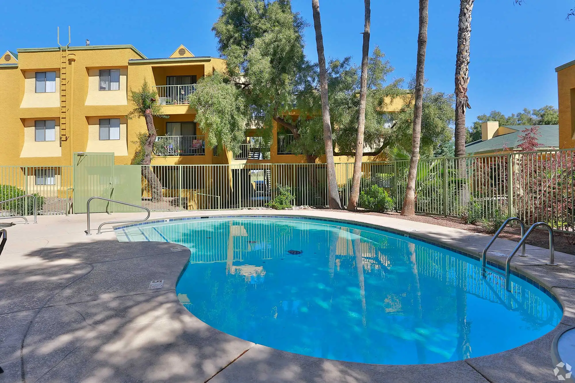 Silverado Apartments community pool and exterior